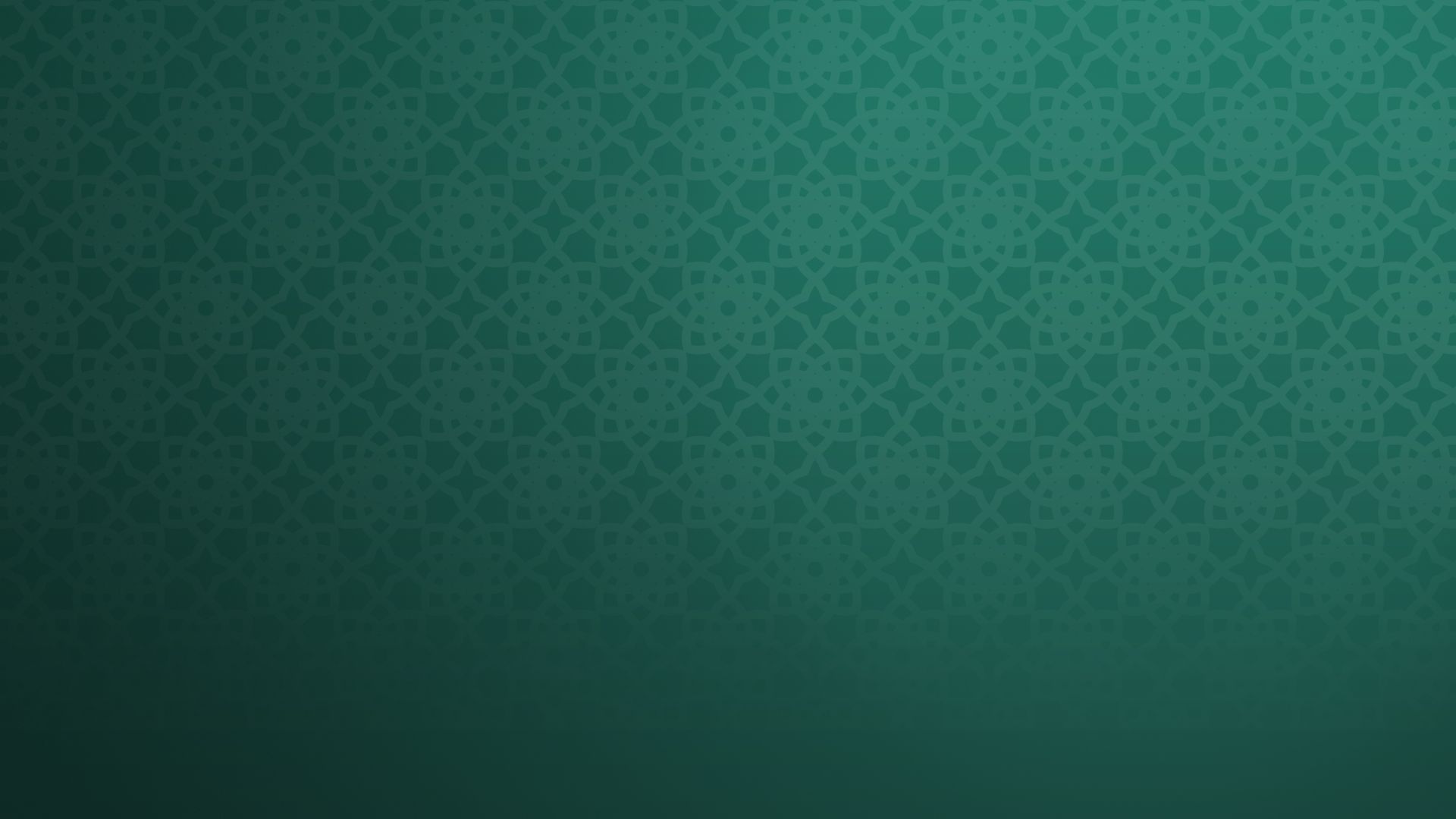 Motif Islami hijau sebagai latar footer